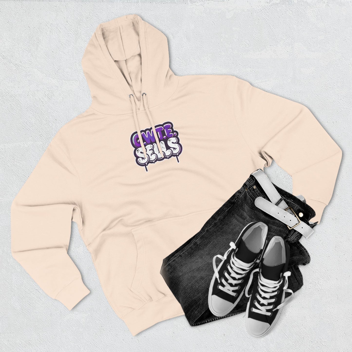 Three-Panel Fleece Hoodie